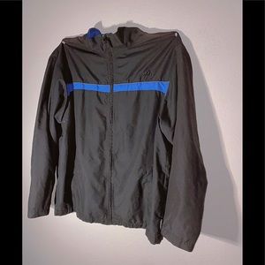 Black windbreaker